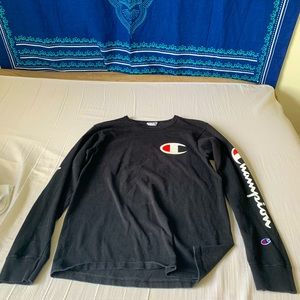 Black Long sleeve champion shirt (unisex) Adult: M